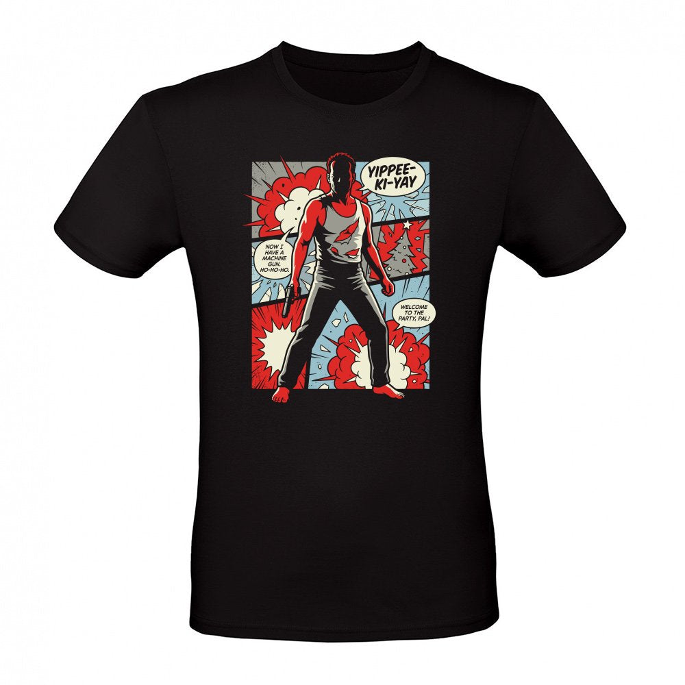 Retro Action Hero Christmas Comic Graphic