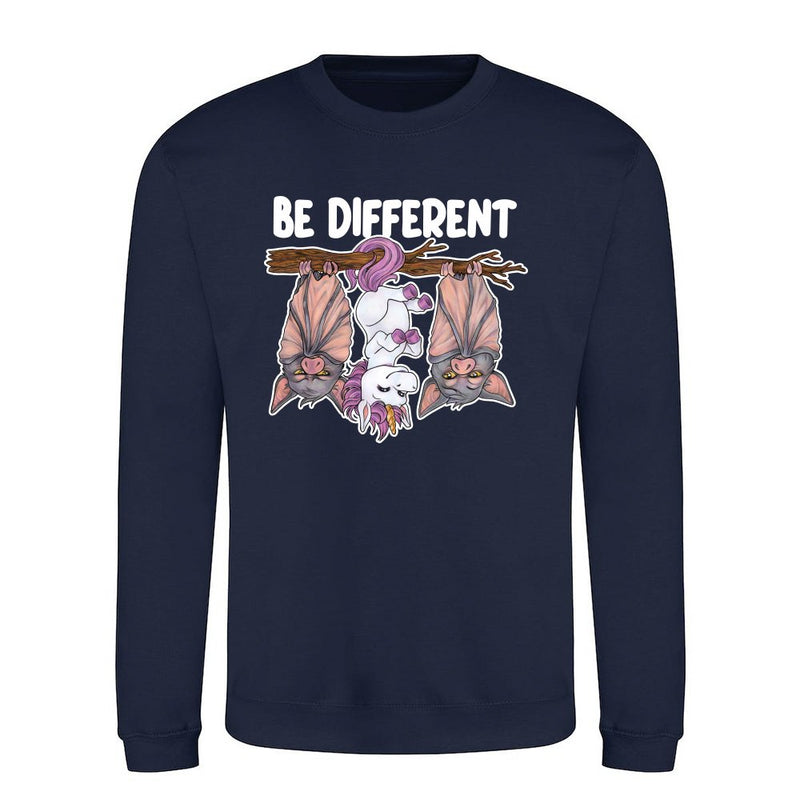 Be Different - Funny unicorn with bats