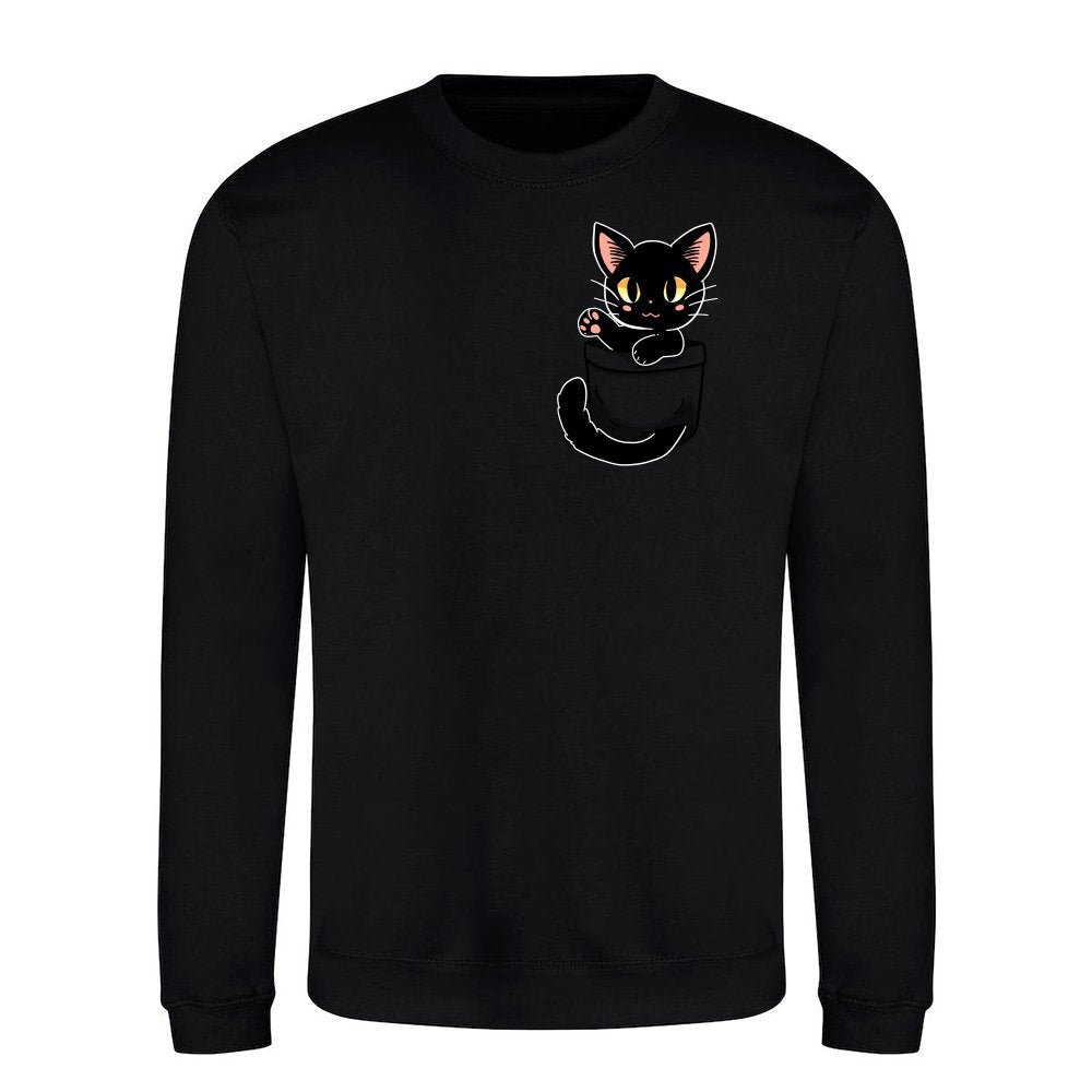 Cute Black Cat Pocket