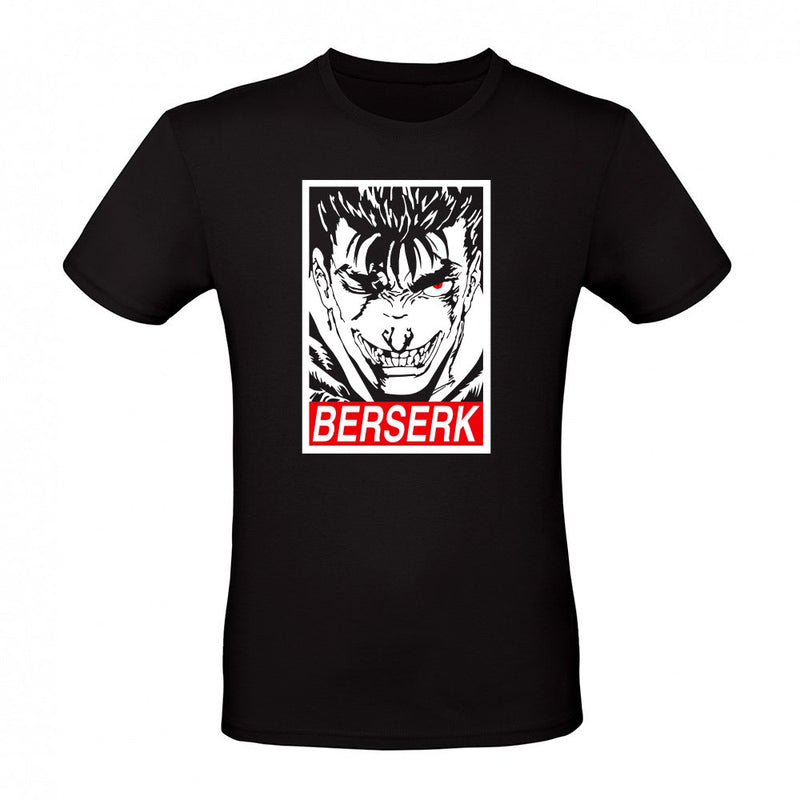 Guts Mad Face Berserk Manga Anime Art Print als T-Shirt
