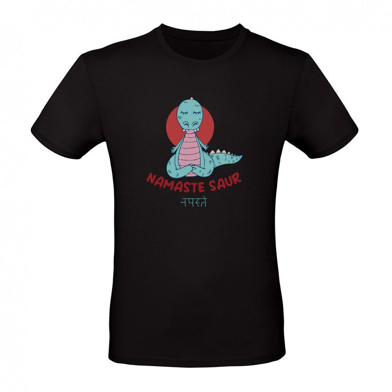 dinosaur doing yoga namaste yoga als T-Shirt