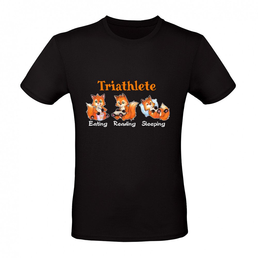 Triathlete Eating Reading Sleeping - Cute Fox