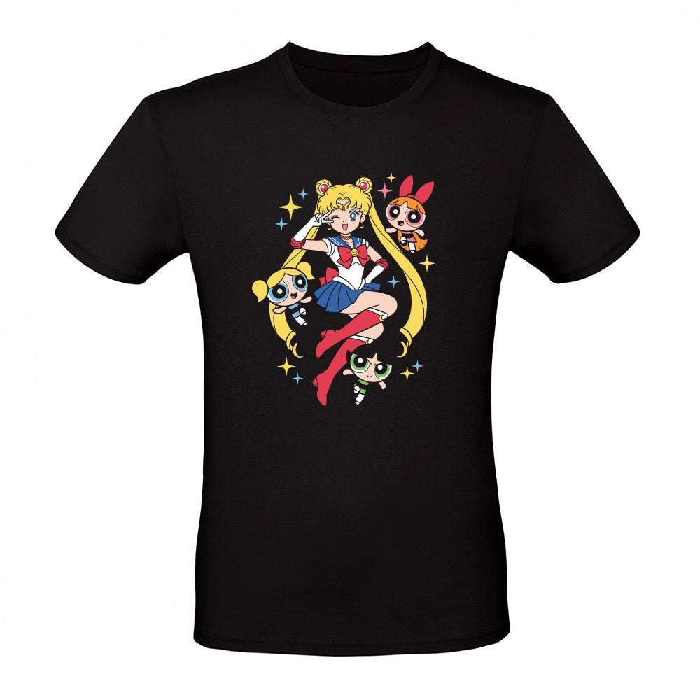 Magical Girl Power 90s Anime Cartoon Mashup Graphic