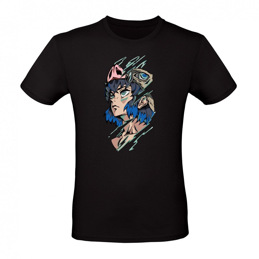 Inosuke Hashibira Unmasked Demon Slayer Anime Art