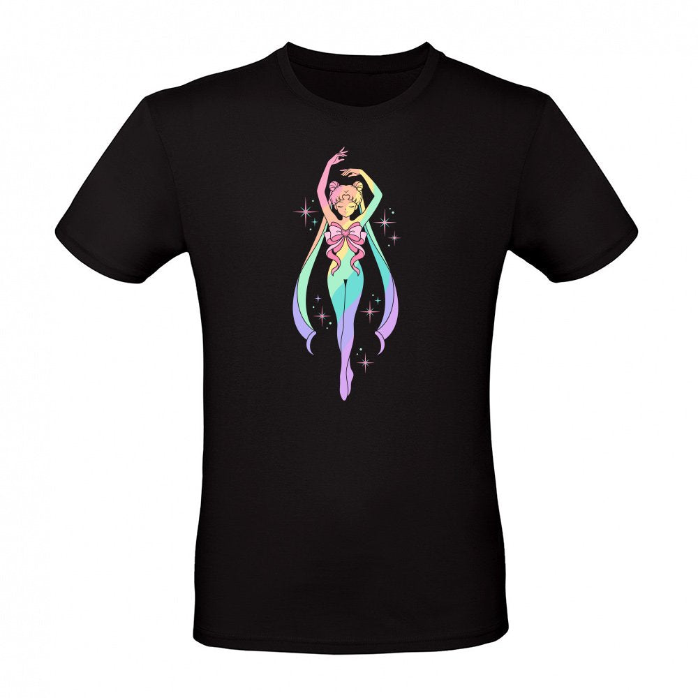 Ethereal Pastel Prism Rainbow Magical Girl Silhouette