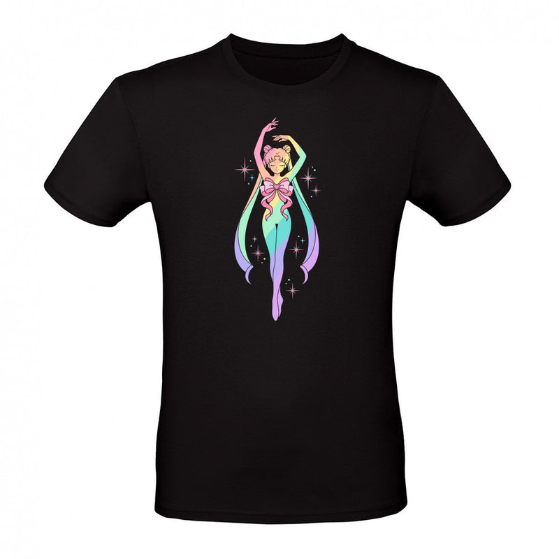 Ethereal Pastel Prism Rainbow Magical Girl Silhouette als T-Shirt