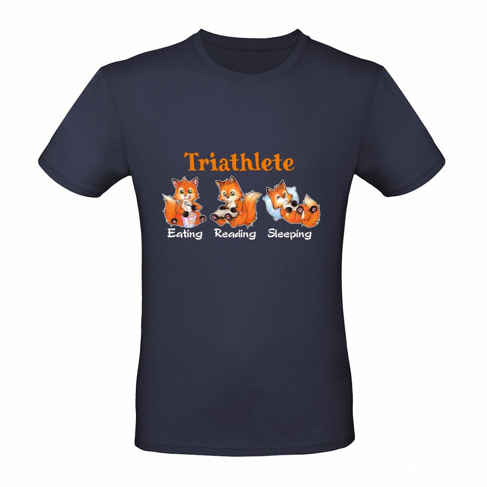 Triathlete Eating Reading Sleeping - Cute Fox