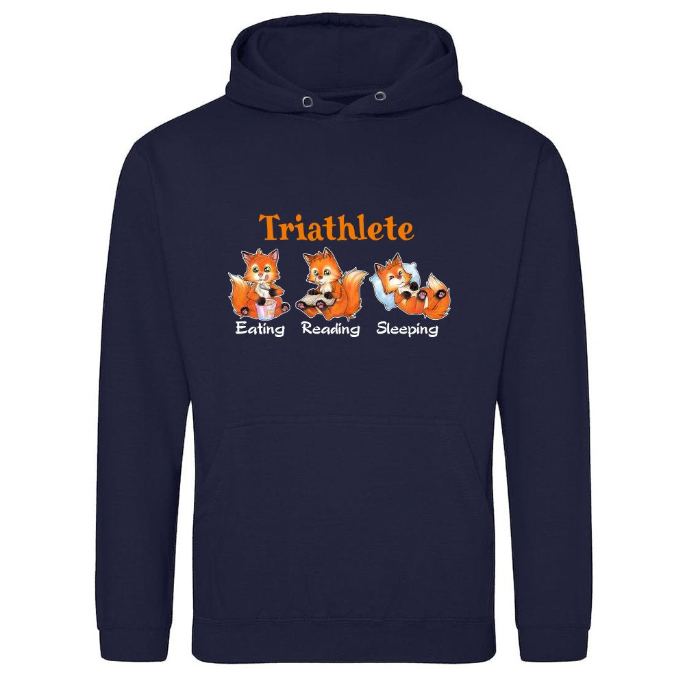 Triathlete Eating Reading Sleeping - Cute Fox