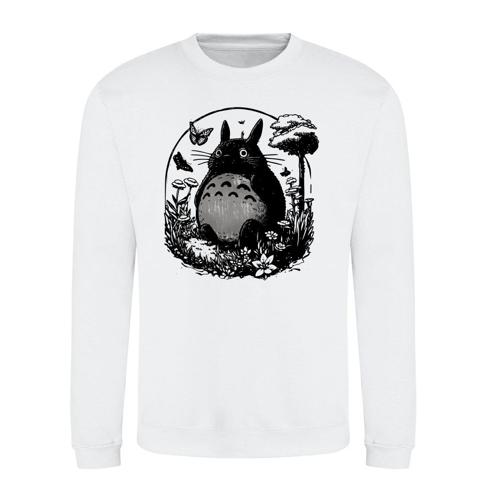 totoro black and white