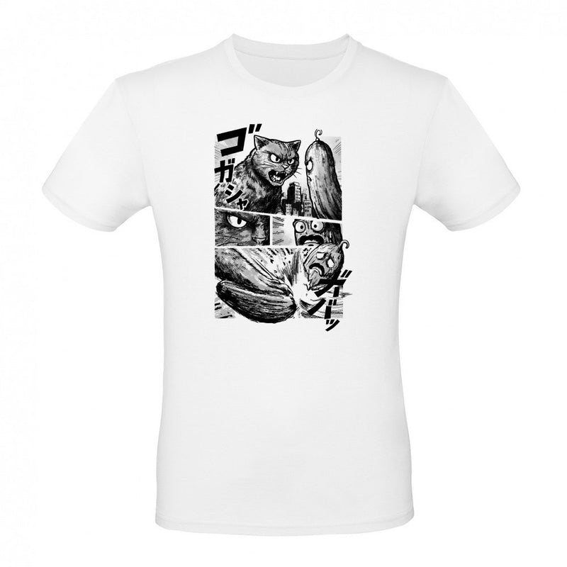 Zucchini vs cat als T-Shirt