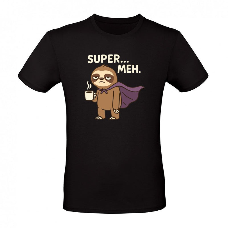 Cartoon sloth super meh als T-Shirt