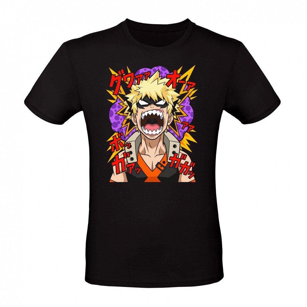 Explosive Rage Katsuki Bakugo My Hero Academia Anime Graphic
