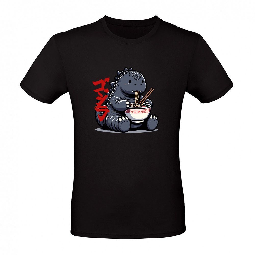 niedlicher Godzilla isst Ramen