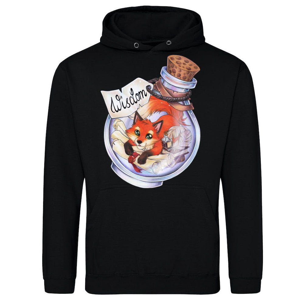 Potion wisdom fox with books and scrolls