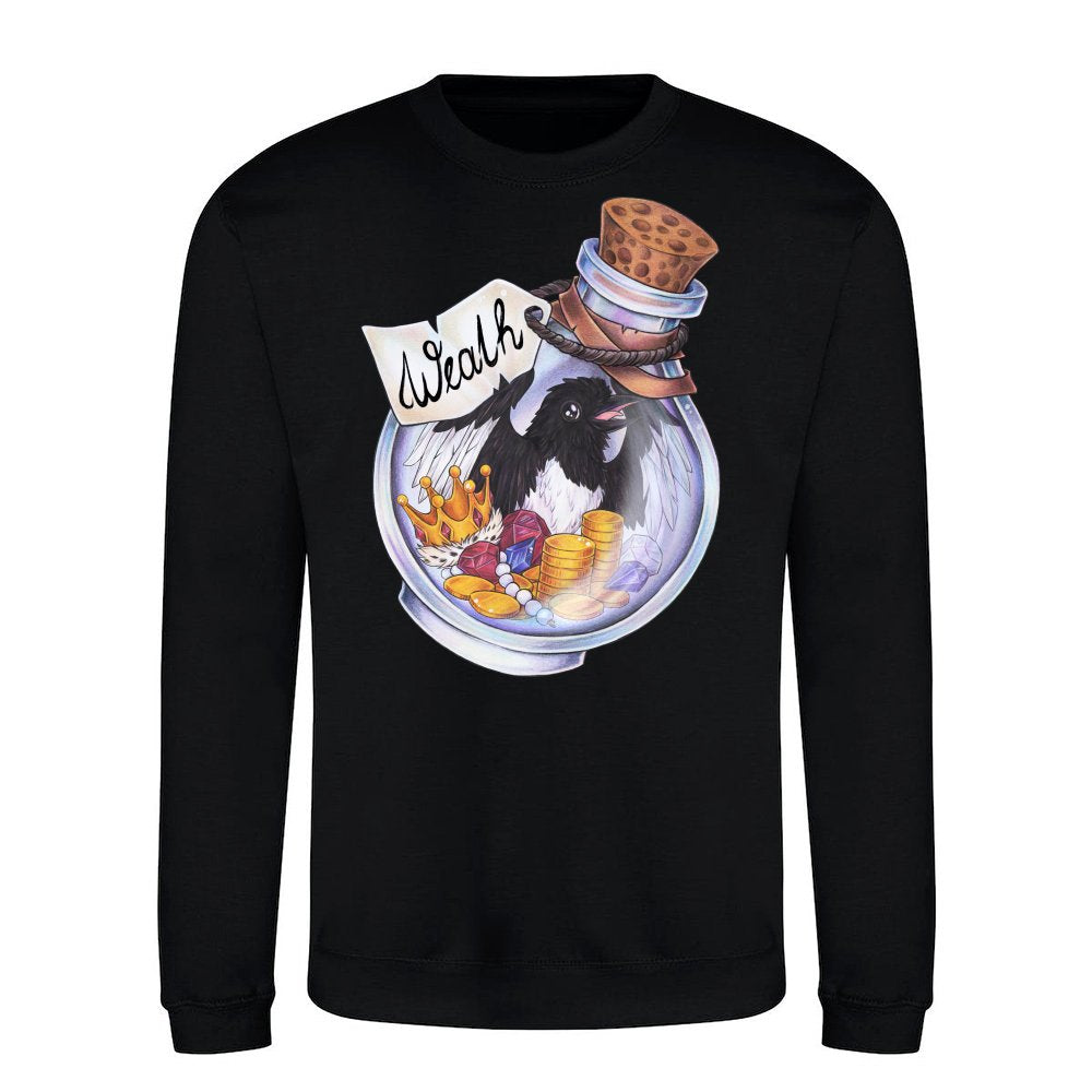 Potion magpie bird coins money treasure wealth