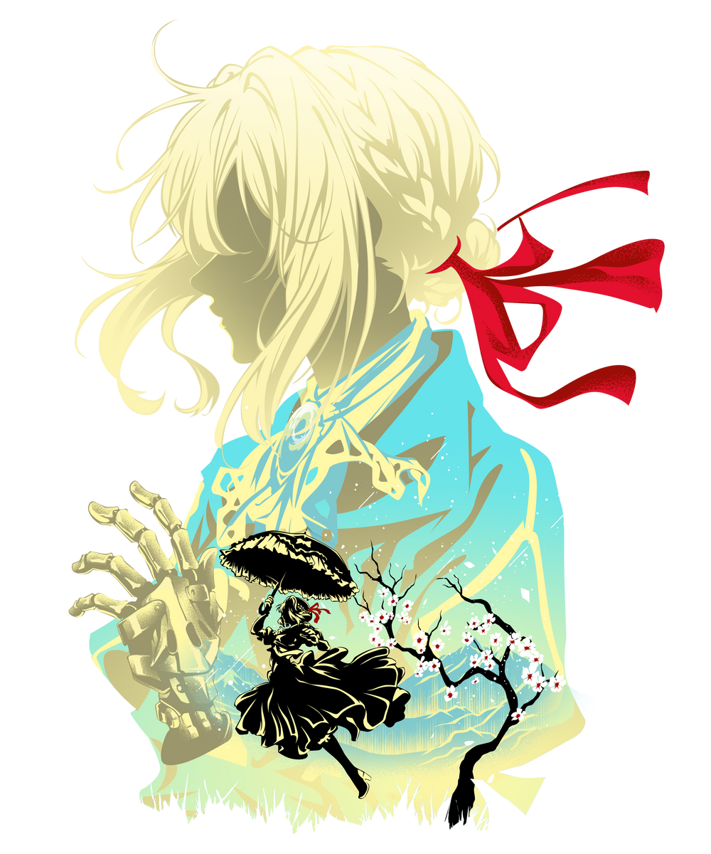 Violet Evergarden Minimal Silhouette Emotional Anime